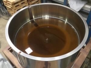 Riffled Gravity Pan for Primary stratification and specific gravity separation