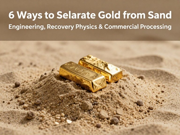 To successfully separate gold from sand across both small-scale testing and commercial tonnage, operators deploy six mechanical and physical methods
