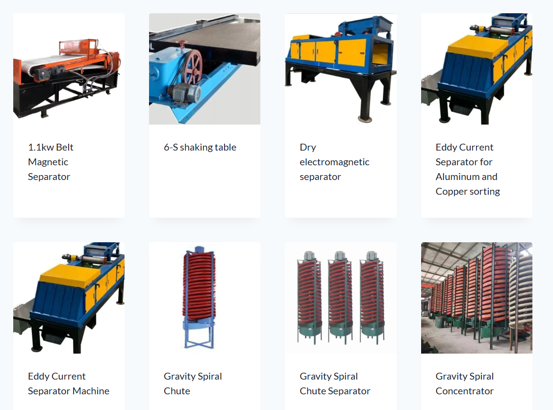 ORO Mineral mineral processing, screening, magnetic separation, gravity concentration and sand washing equipment